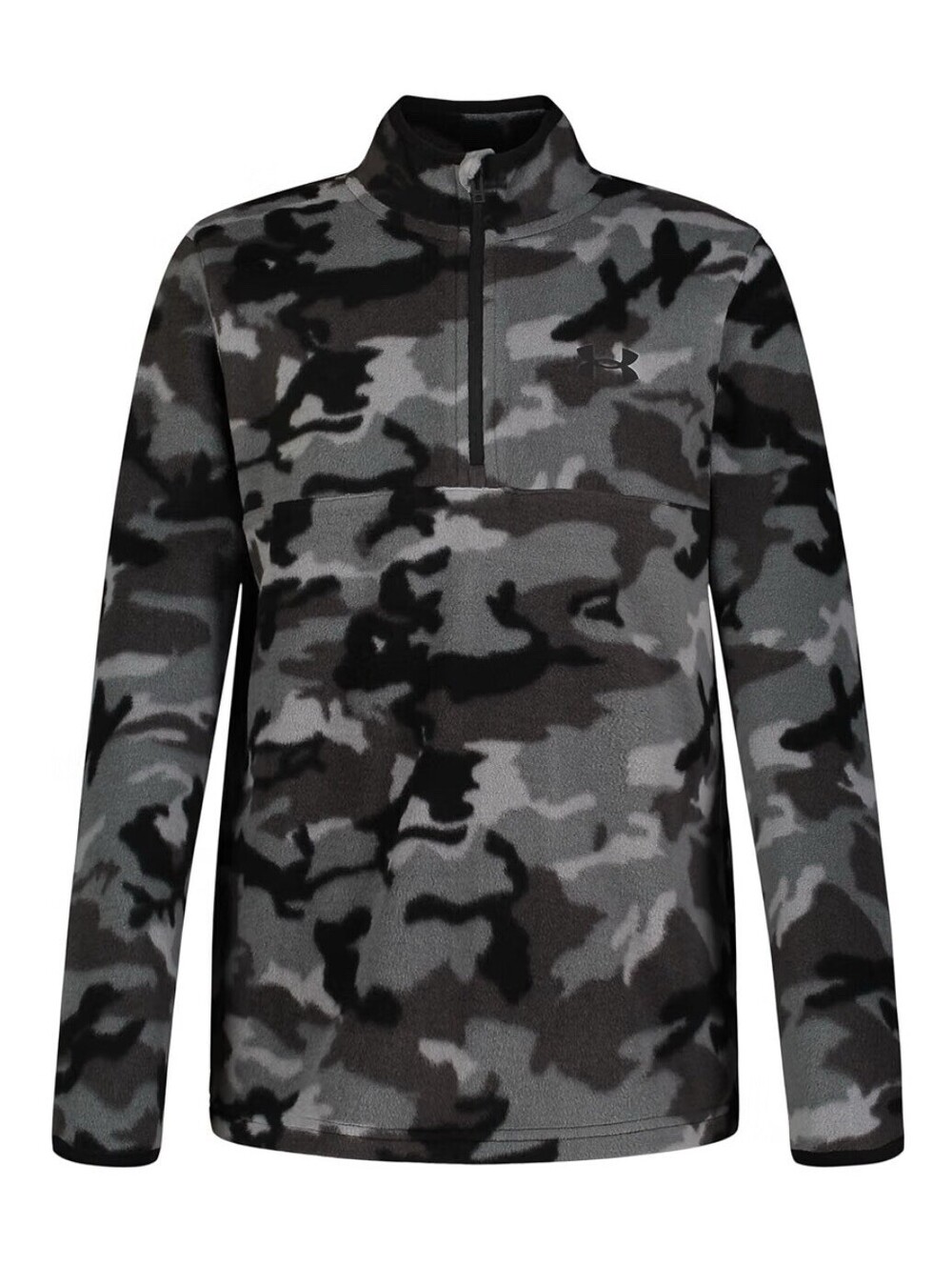 Under Armour Boys' Outdoor 1/4 Zip Pullover Fleece Size Youth Small Black Camo
